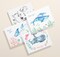 Twigs Paper - Ocean Animal Thank You Cards 12-Count - Watercolor Sea Creature Note Cards with Envelopes - Baby Shower Thank You Cards - Eco-Friendly